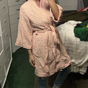 Nordstrom Light Pink Textured Robe